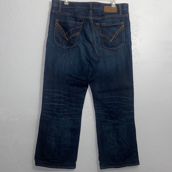 Buckle Black Nine Fit No 9 Dark Wash Jeans Denim Whiskers BBLA931 Size 34 - Picture 2 of 10